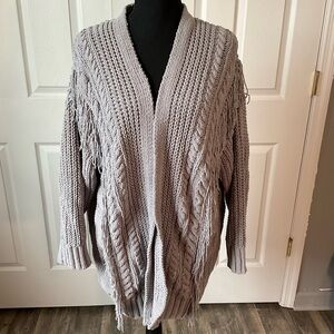 Margeaux & Elllie cardigan. Gray. Size XL